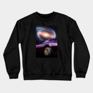 Classic car and Galaxy Crewneck Sweatshirt